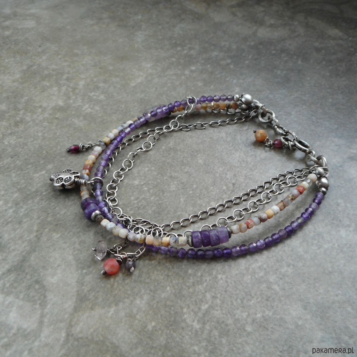 bransoletki srebrne Lawendowa srebro 925 2