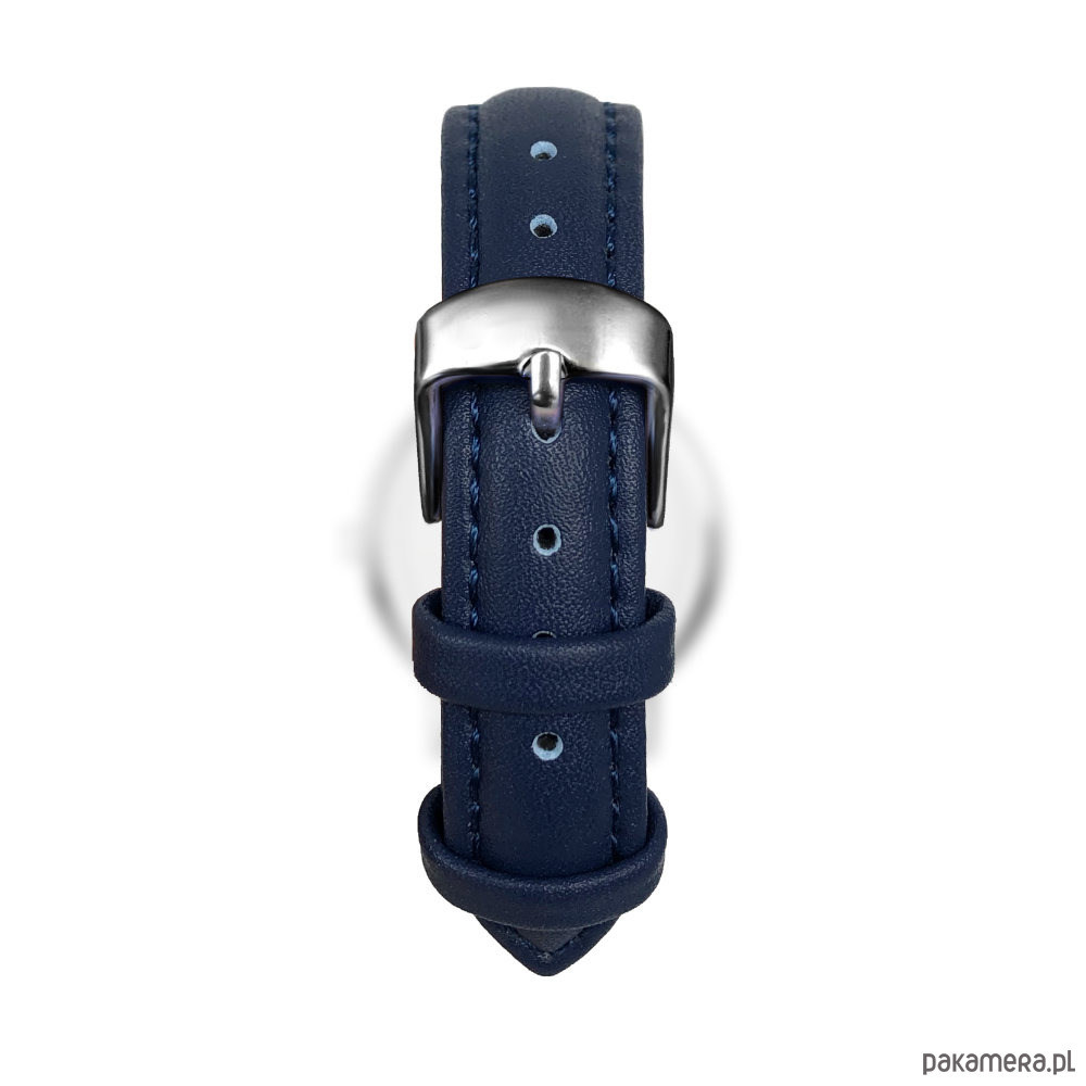 zegarki damskie Zegarek  mały - Turkusowy ptaszek - skórzany, granatowy 2