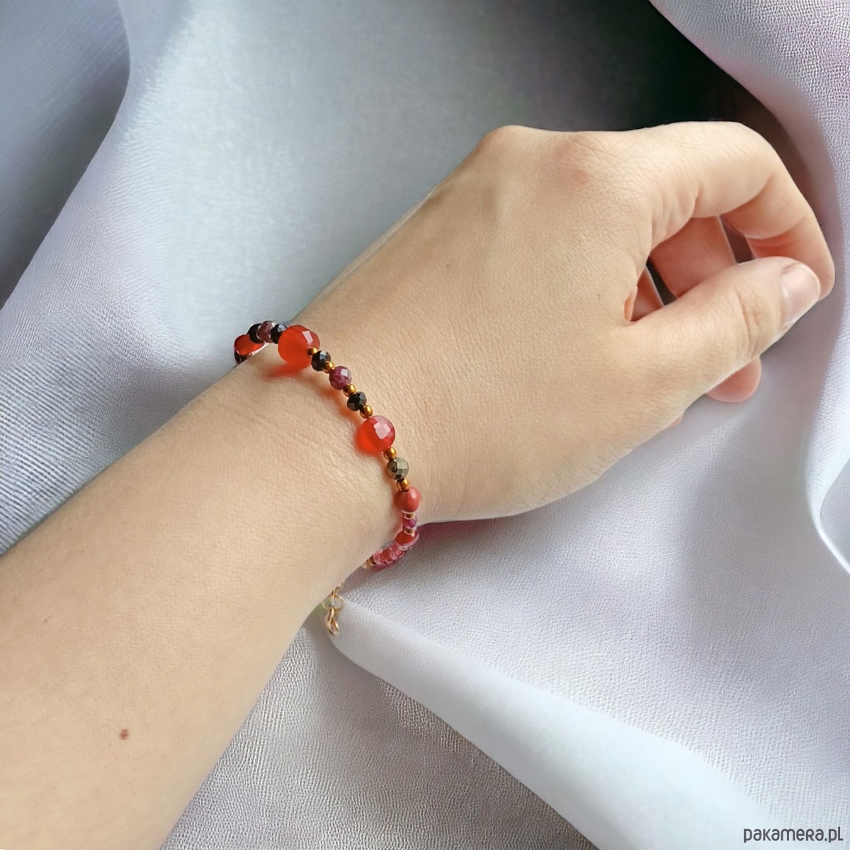 bransoletki z kamieni naturalnych SENSUAL : bransoletka z karneolem, granatem, rubinem. 1