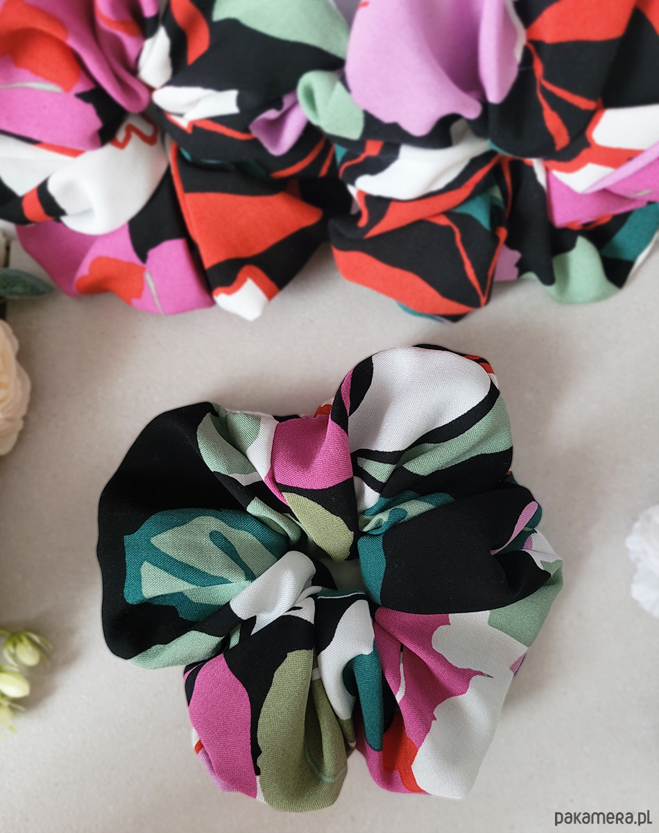 gumki do włosów Gumka Maxi Scrunchie Eksplozja kolorów 1