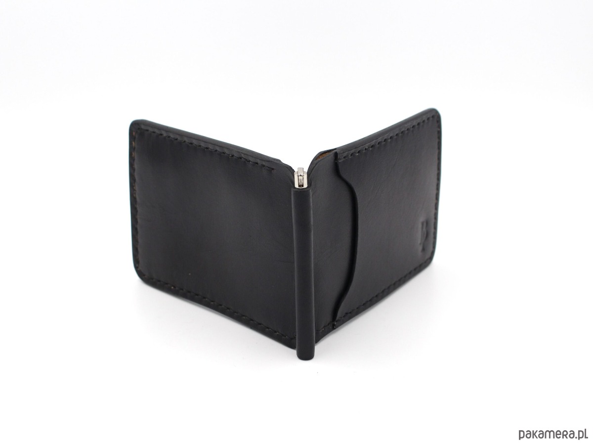 portfele męskie Portfel skórzany z klipsem 2