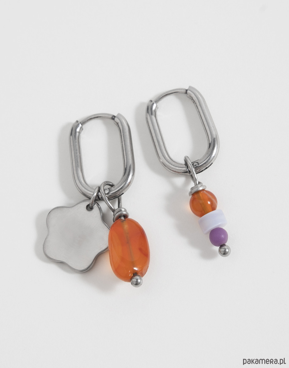 kolczyki z kamieniami Srebrne kolczyki z zawieszkami 2