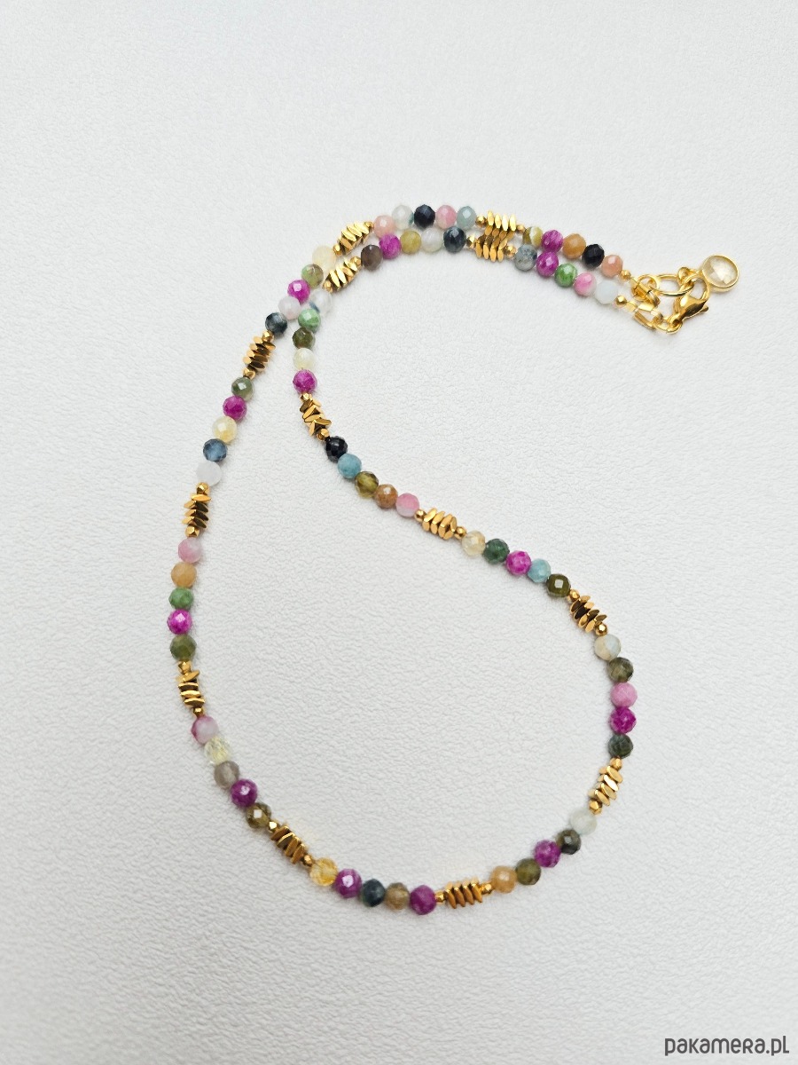 naszyjniki - inne Czoker z Kolorowych Turmalinów 1