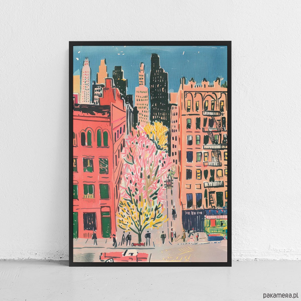 plakaty Ulice Nowego Jorku - plakat ilustracja grafika 1
