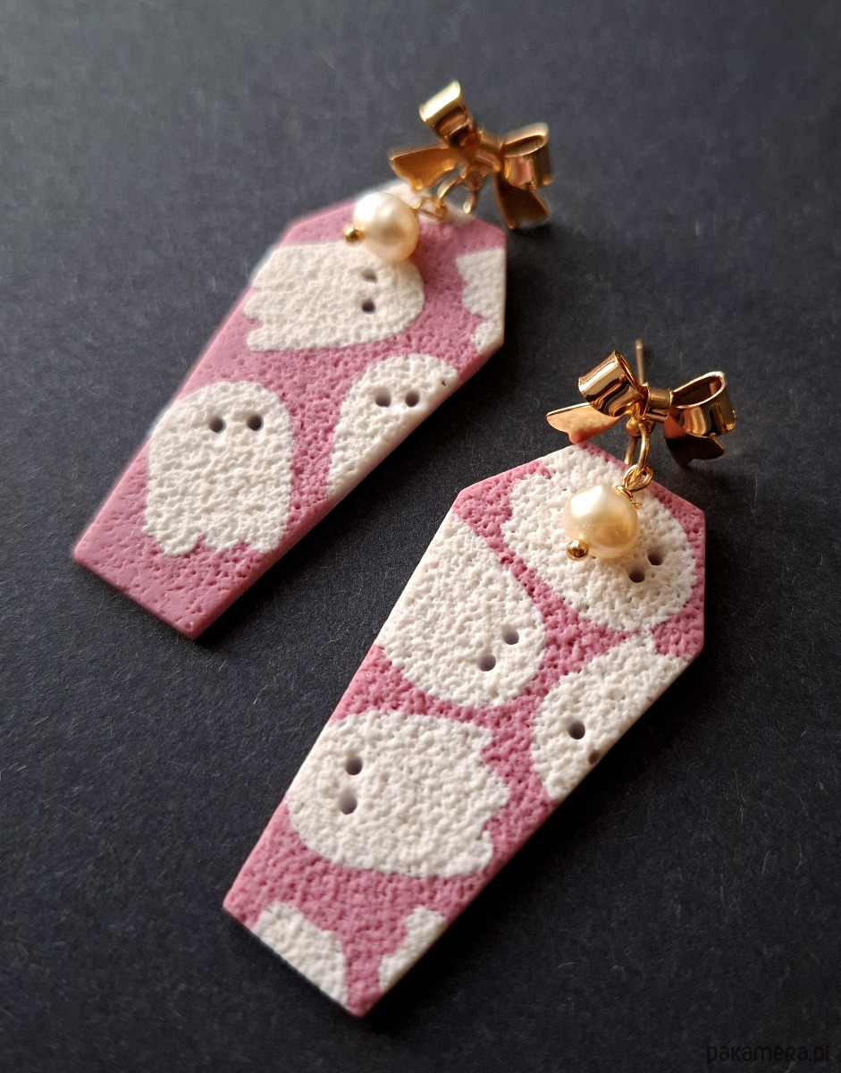 kolczyki z masy plastycznej Kolczyki sweet boo no3 3