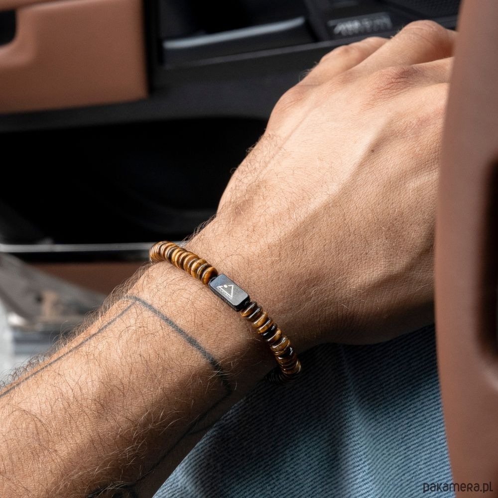 biżuteria męska Męska bransoletka z kamieniem odwagi 1