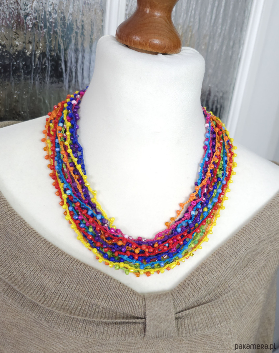 kolie 5805 Tęczowy naszyjnik boho 4