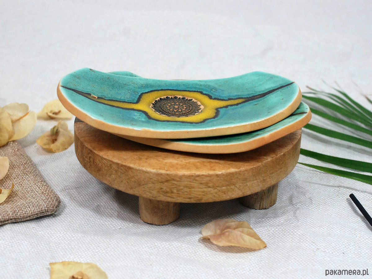Podstawki pod kadzidełka Ceramiczna podstawka na kadzidełko - lawa 4