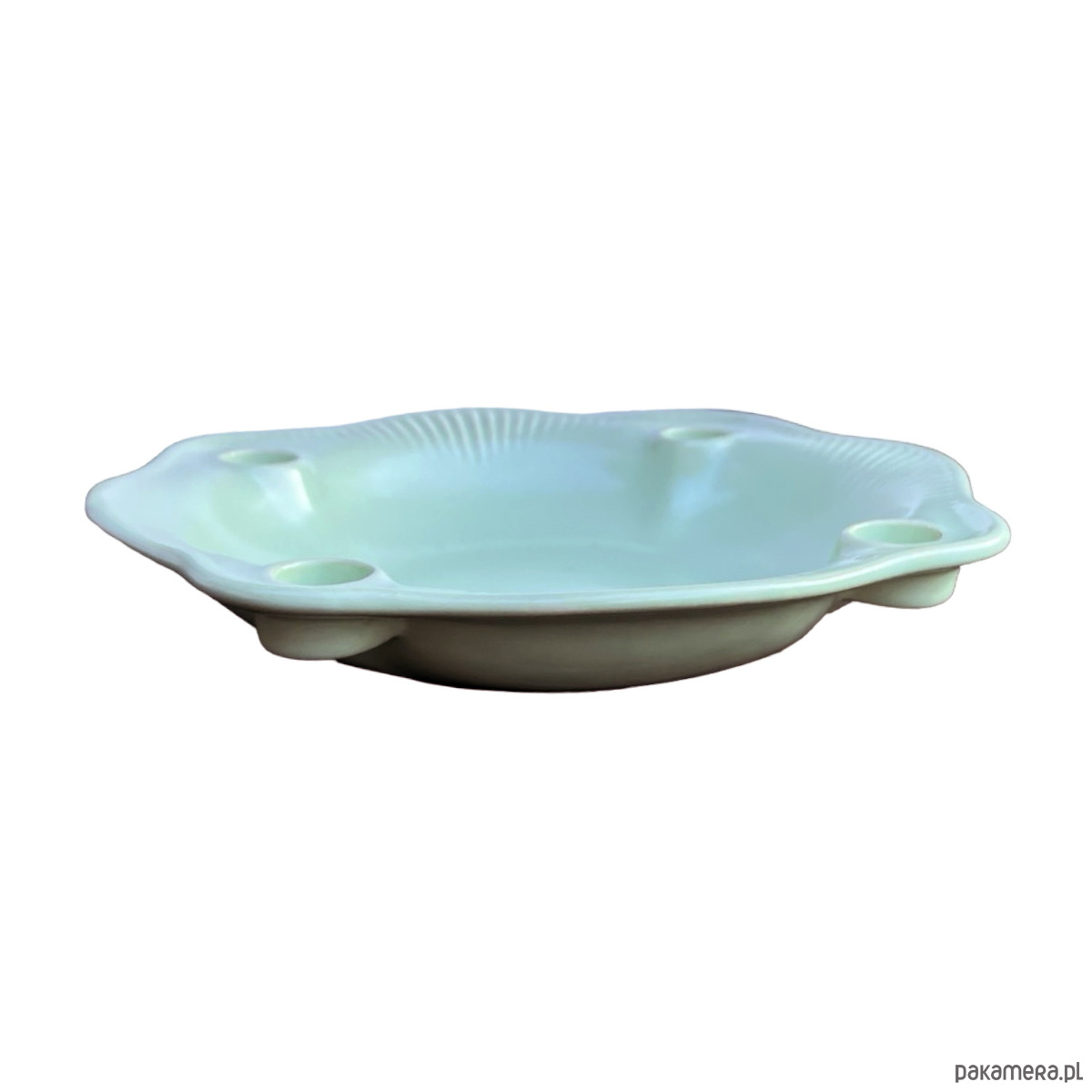 patery i talerze Talerz adwentowy świecznik ceramiczny, Jasba, Niemcy lata 60. 6