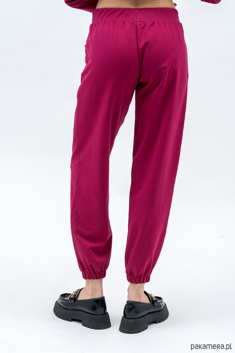 spodnie dresowe damskie Dresowe spodnie damskie ,,SEHER" amarant 1