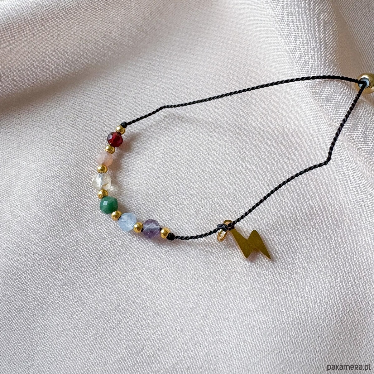 bransoletki na sznurku Kolorowa bransoletka PRIDE z kamieni naturalnych 5
