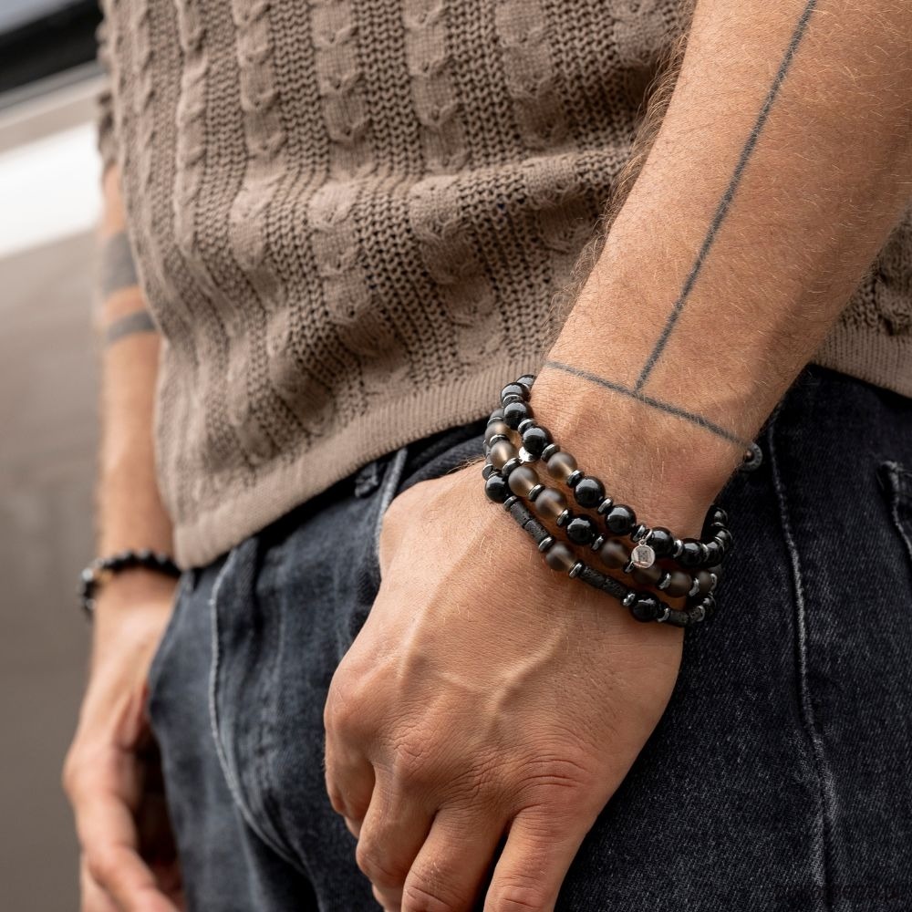 biżuteria męska Męska bransoletka zodiakalna - Koziorożec - Ochrona i przemiana I 1