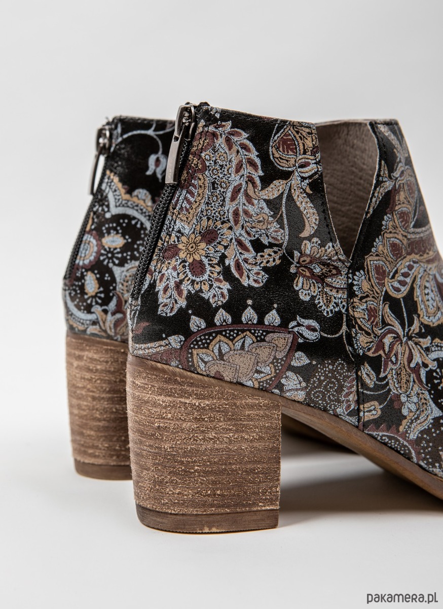 botki damskie SKÓRZANE BOTKI DO KOSTKI ZAPATO 501 BOHO 5