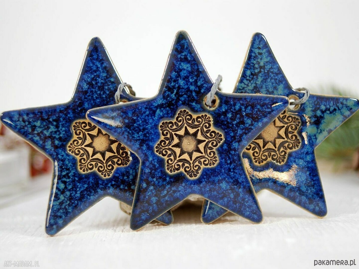 ozdoby choinkowe Gwiazdki niebo - ceramiczne ozdoby choinkowe 2