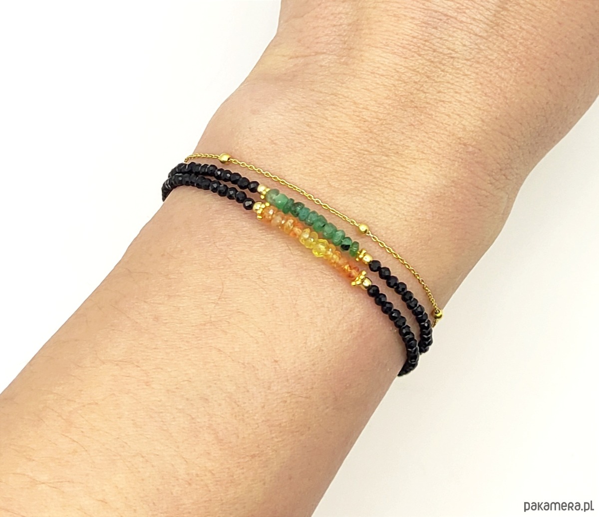 bransoletki z kamieni naturalnych Bransoletka ze szmaragdem 3