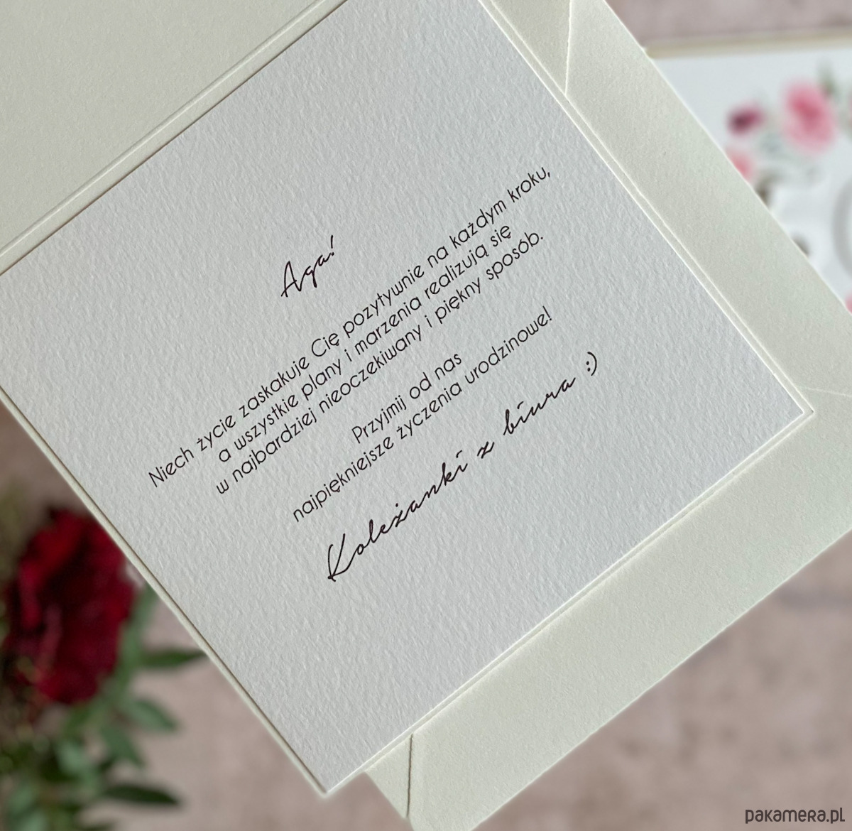 kartki scrapbooking Kartka urodzinowa z kopertą prezentową, BH 21 3