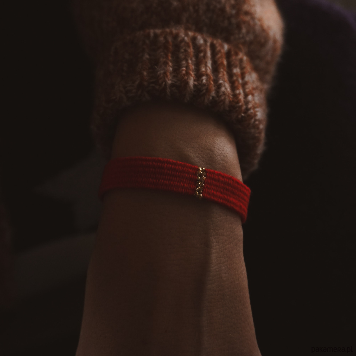 bransoletki - inne Czerwona bransoletka handmade - na szczęście 5
