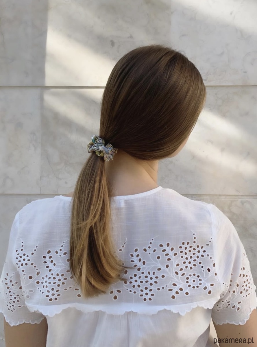 gumki do włosów Zestaw 2 jedwabnych scrunchies Irene & Elza 2