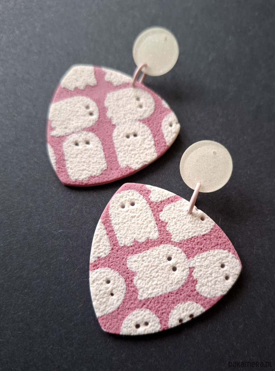 kolczyki z masy plastycznej Kolczyki sweet boo no1 3