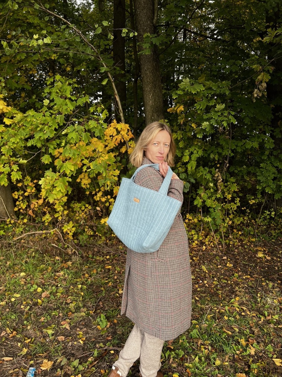 torby na ramię Torba lniana Everyday - niebieska 2