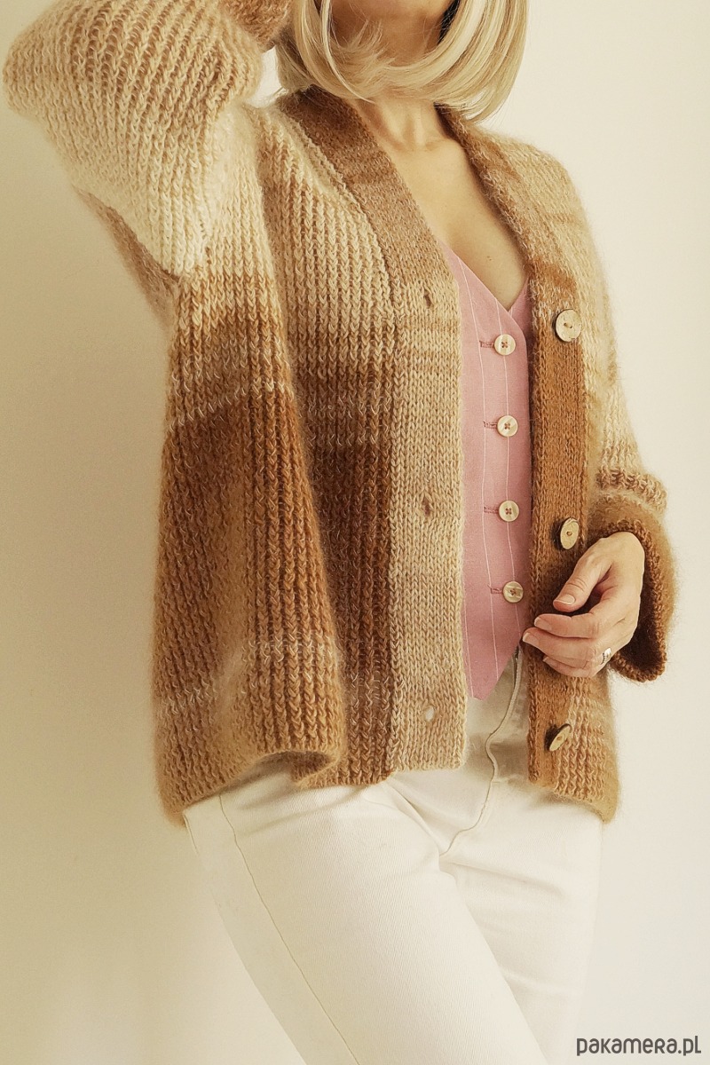 kardigany damskie Kardigan Poema - jesienne trawy 4