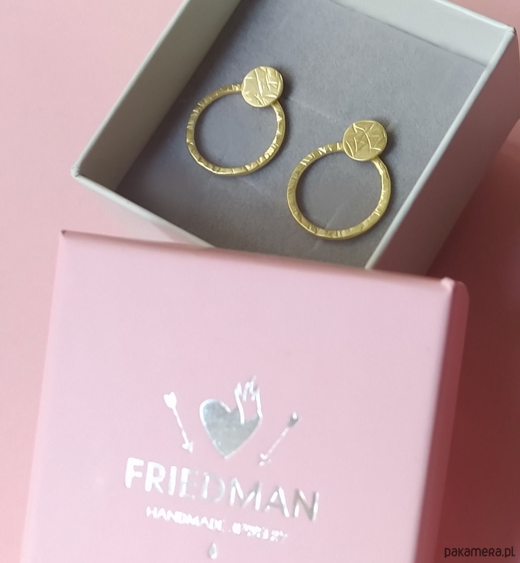 kolczyki pozłacane Kolczyki DOUBLE RINGS, srebro 925 pokryte 24K złotem 4