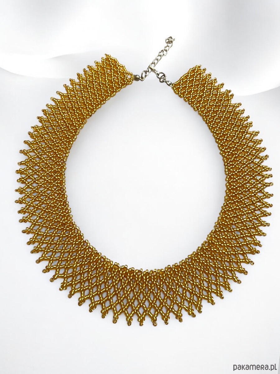 kolie Złota kolia koralikowa  4