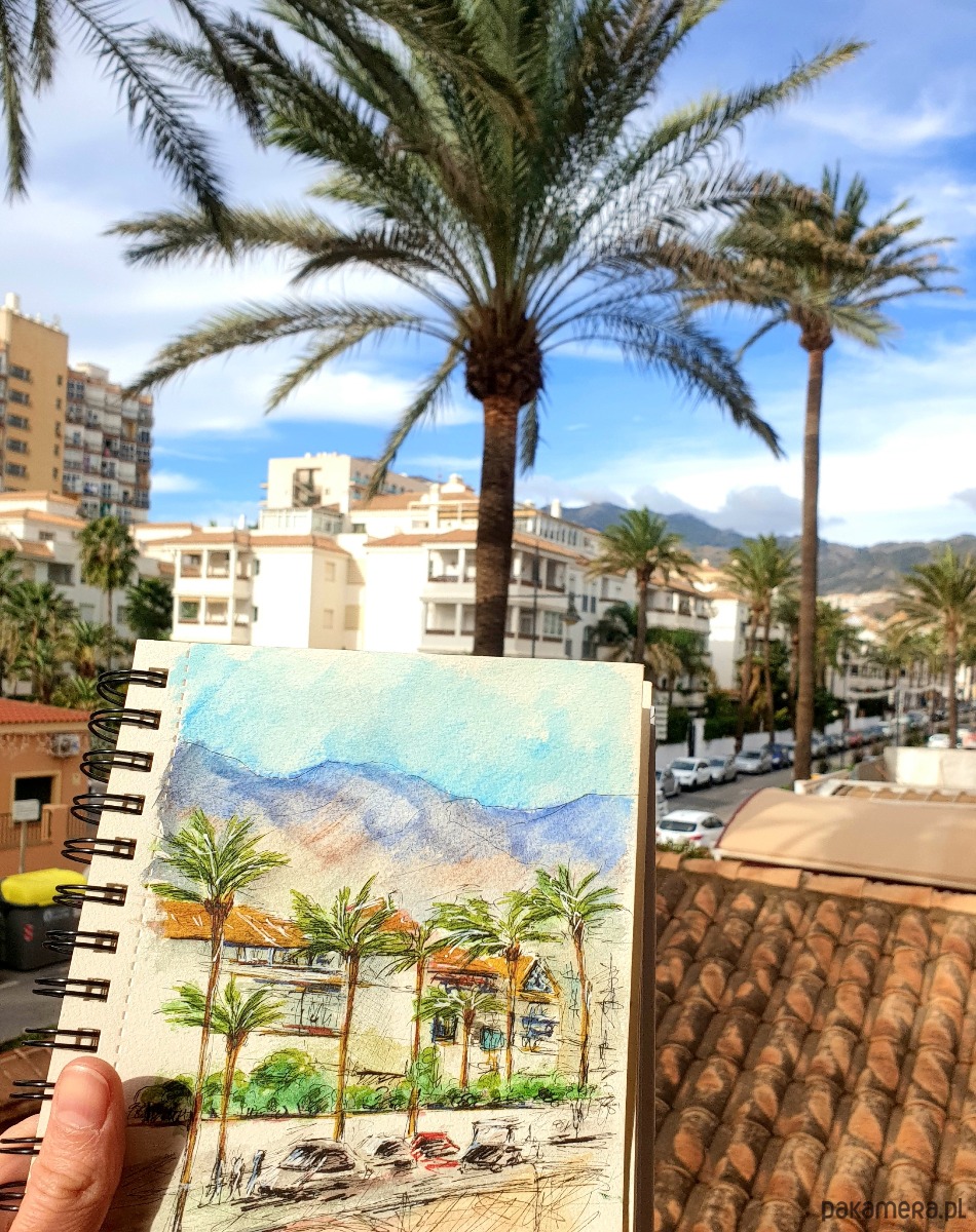 grafiki i ilustracje Obraz ręcznie malowany  Hiszpania Benalmadena 1