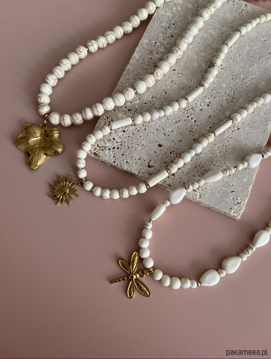 naszyjniki - inne Naszyjnik Golden Leaf z zawieszką w kształcie listka 3