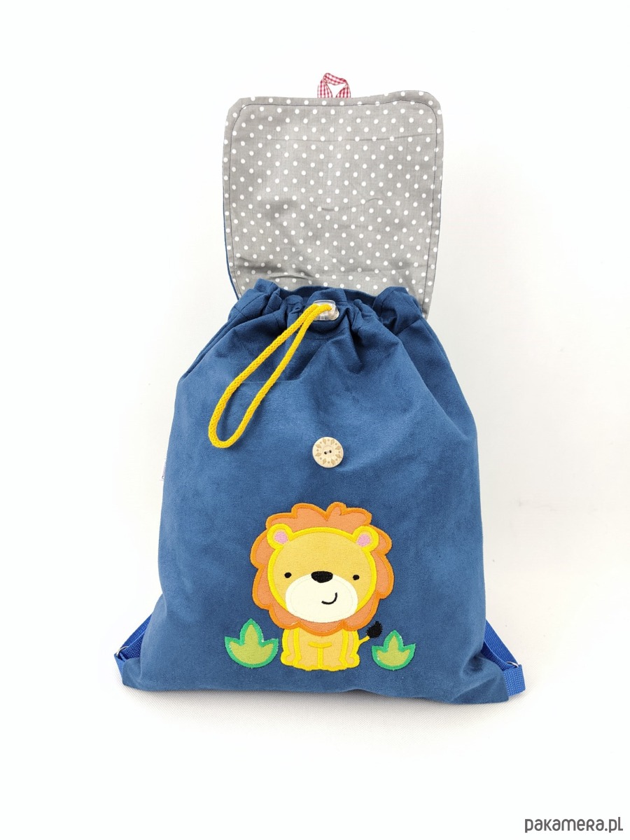 torebki, worki i plecaki dziecięce Personalizowany prezent dla chłopca - plecak z lwem 2