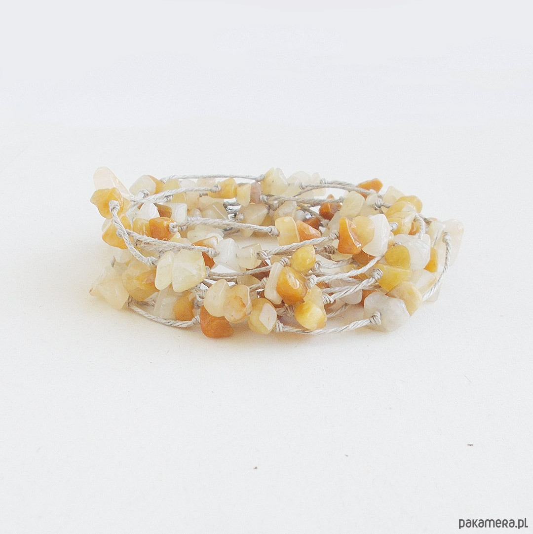 bransoletki na sznurku Jadeit żółty Bransoletka Nature 2