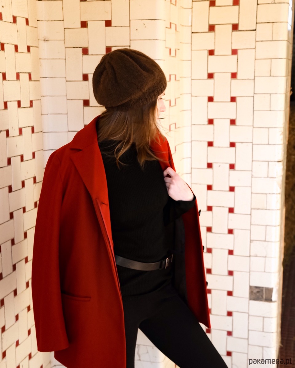 czapki damskie Lekka czapka z wełny alpaki mokka ciemny brąz 3