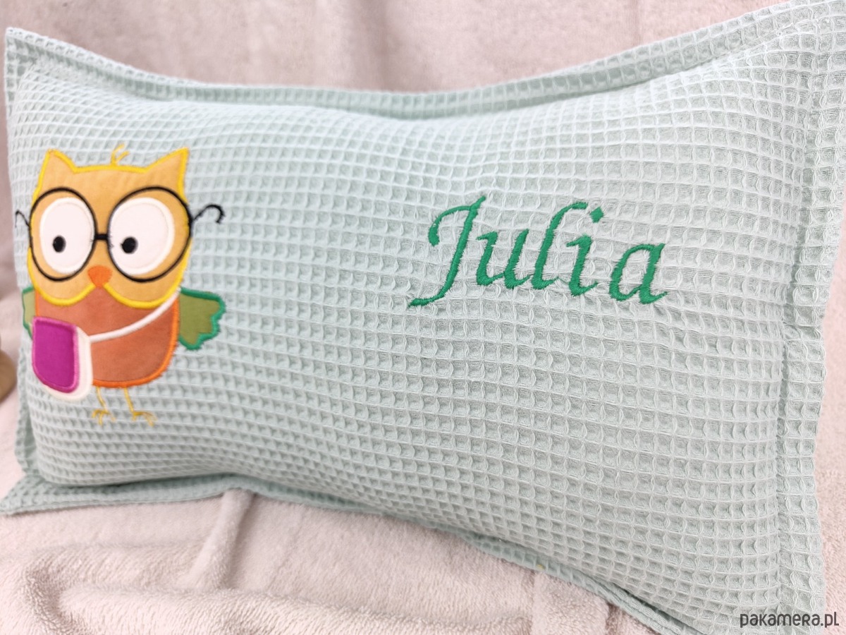 poduszki do pokoju dziecka Personalizowany prezent dla dziecka - imienna poduszka z sową 2