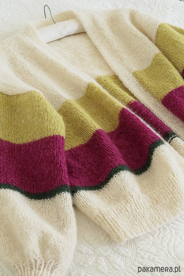 kardigany damskie Kardigan Miu z amarantem 3