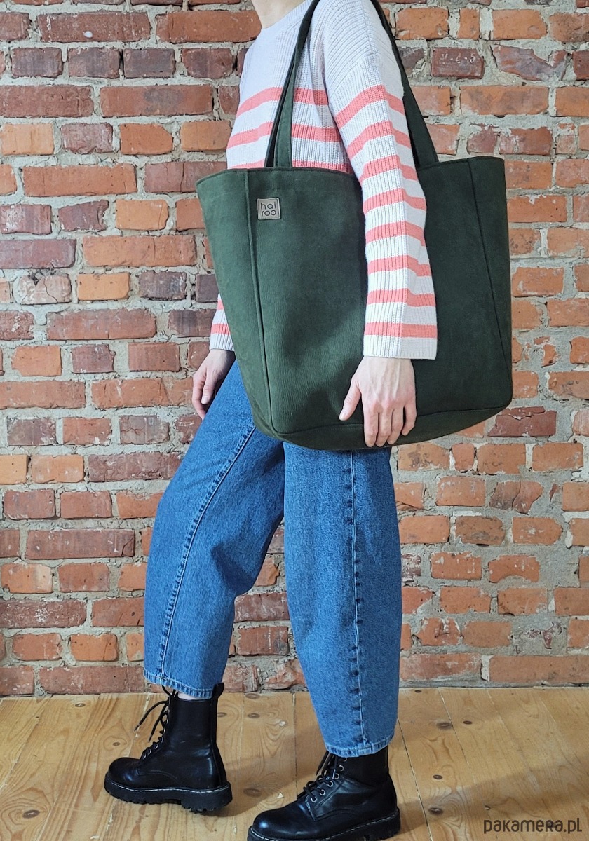 torby na ramię Lazy bag Bukka zielona vegan oversize 8