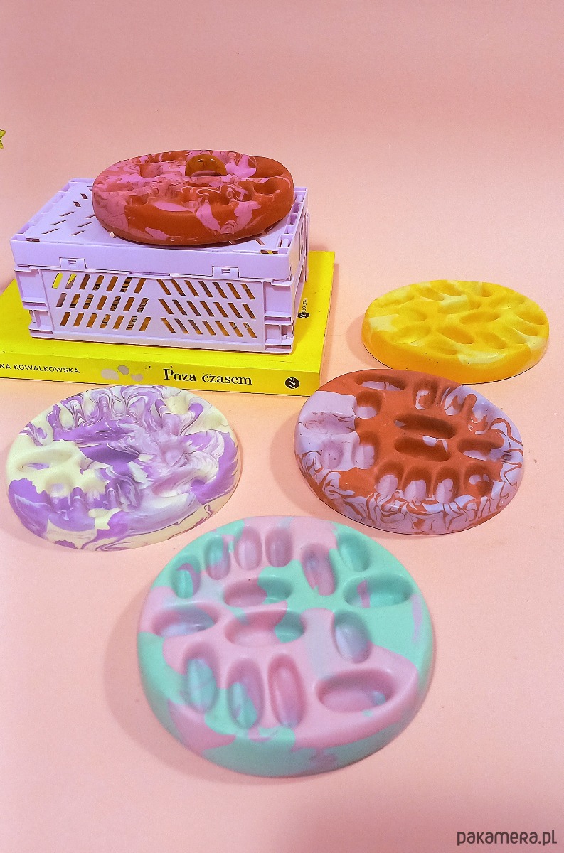 pojemniki na biżuterię Stojak na biżuterię, kamień beżowo-musztardowy 2