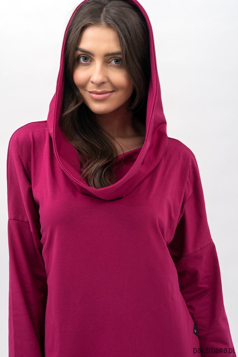 sukienki midi damskie Sukienka ,,NANA" amarant 3