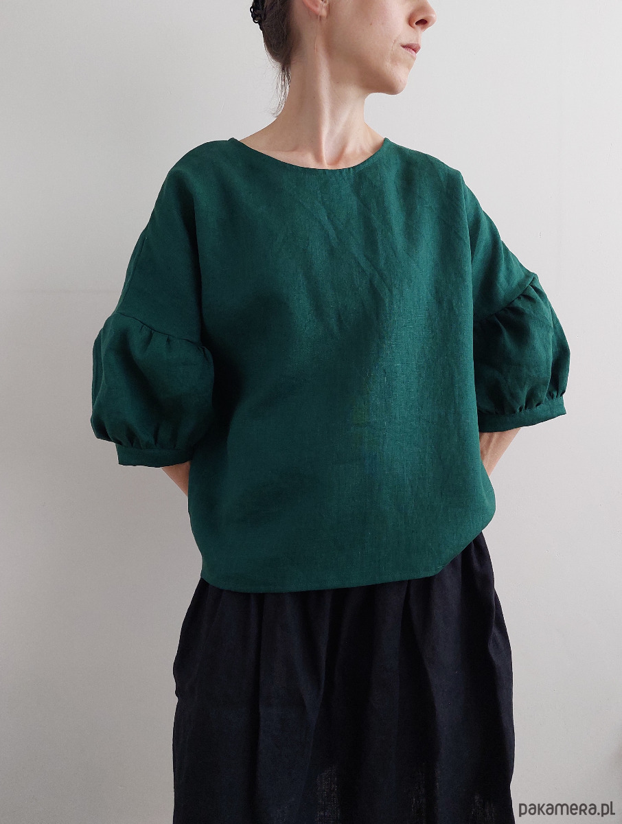 bluzki - inne Bluzka "COSMOS", len 100% 4