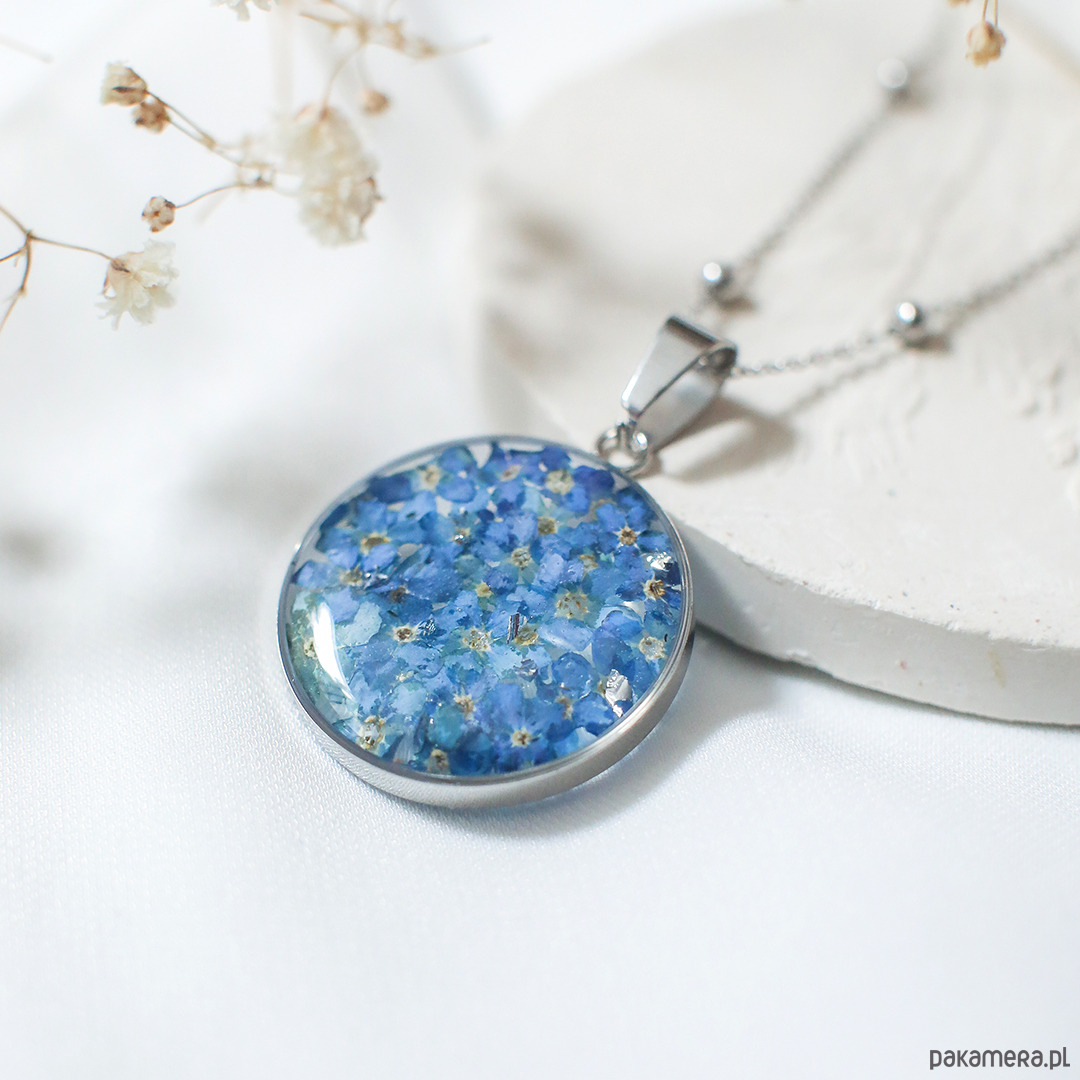 wisiory Wisiorek z niezapominajkami 2