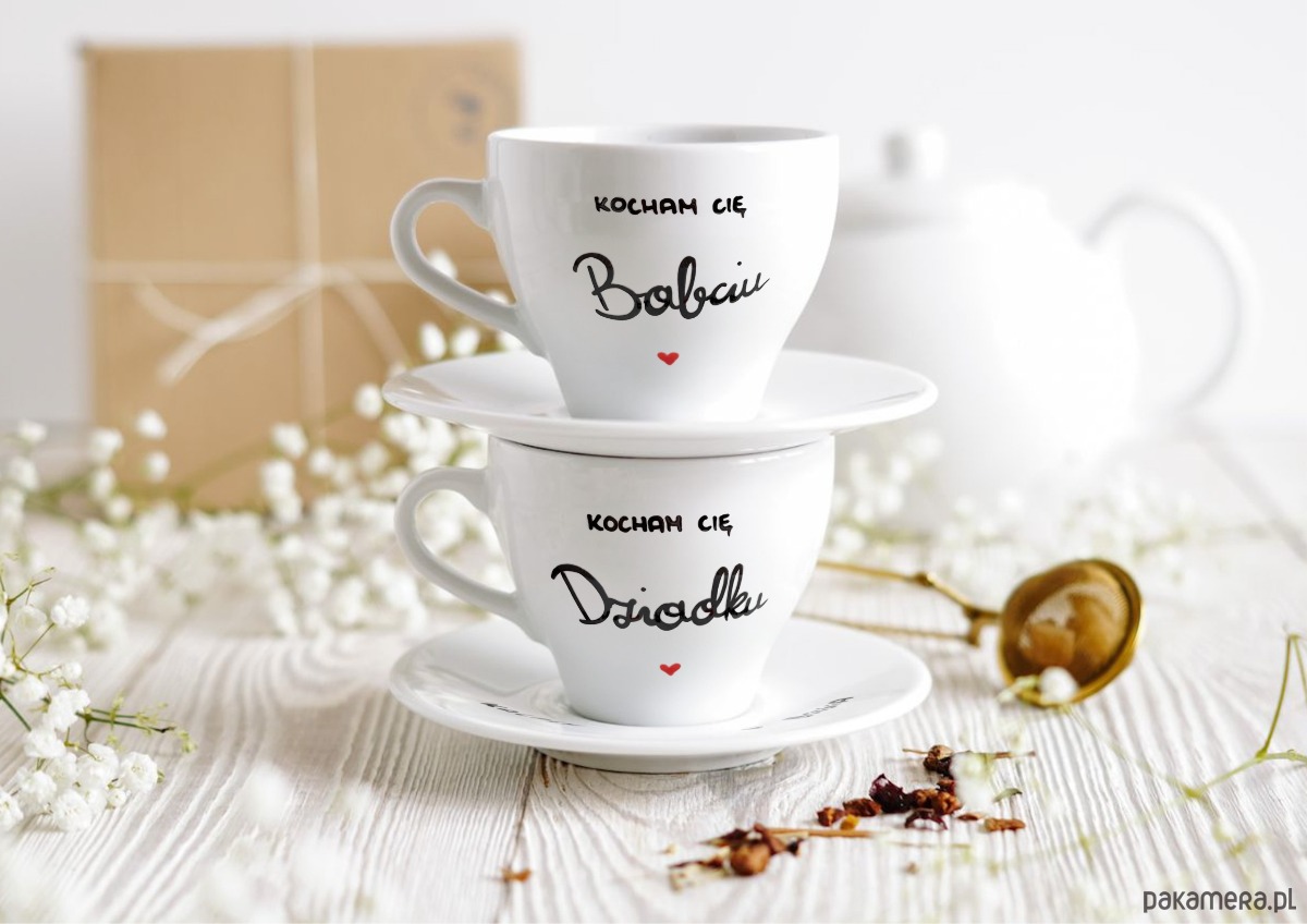 filiżanki Zestaw Filiżanek dla Dziadków  z Imionami Wnucząt 1