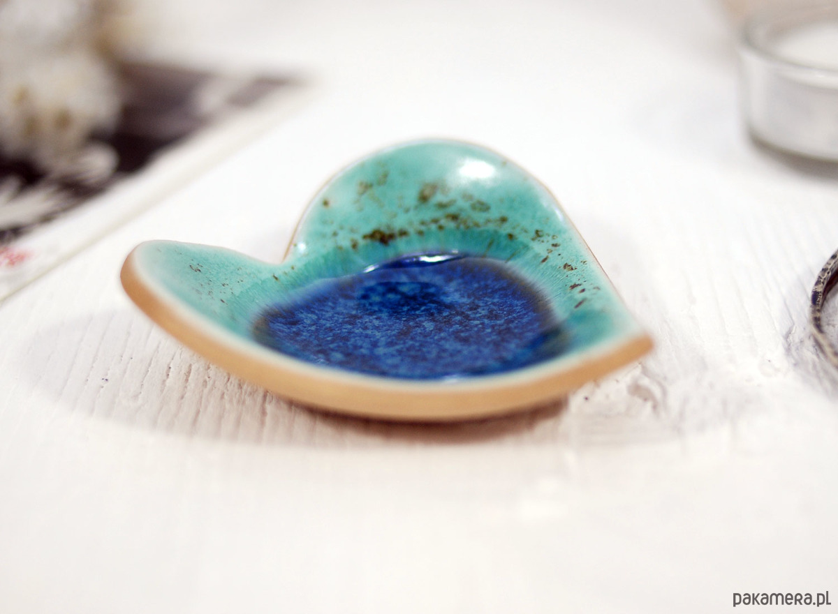 pojemniki na biżuterię Ceramiczna miseczka na obrączki, biżuterię - laguna 5
