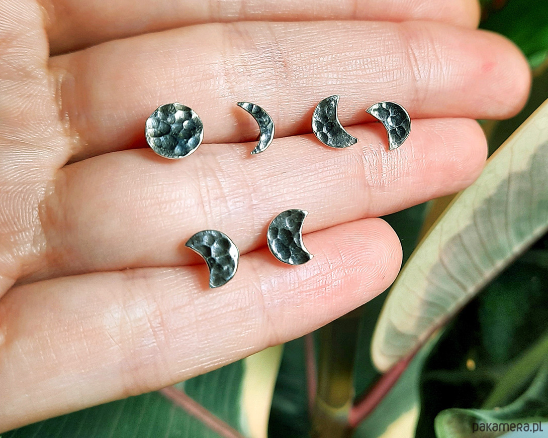 kolczyki srebrne Kolczyki srebrne MOON Sierpy srebro 925 2