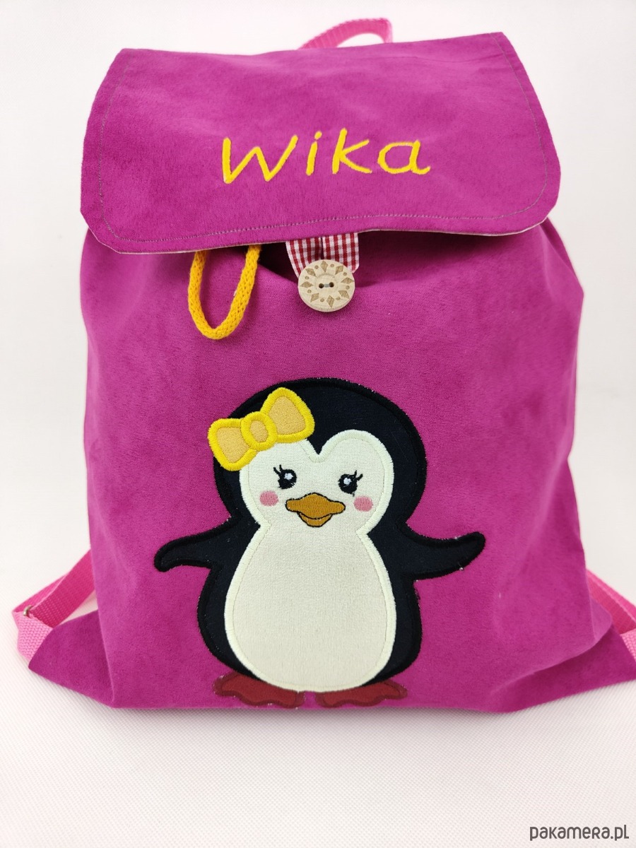 torebki, worki i plecaki dziecięce Prezent dla dziewczynki - plecak z pinwinem 1
