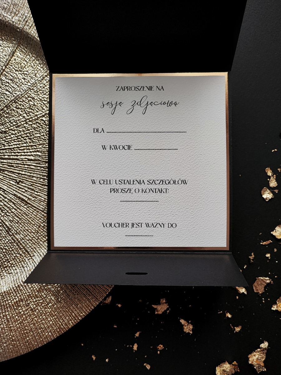 kartki scrapbooking Voucher na sesję zdjęciową 5szt 1