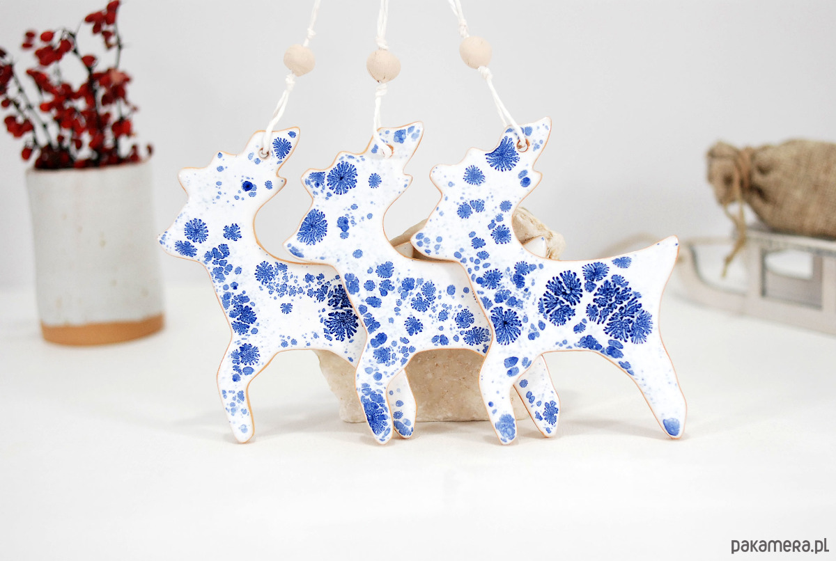 ozdoby choinkowe Ceramiczny renifer - dekoracja choinkowa 3