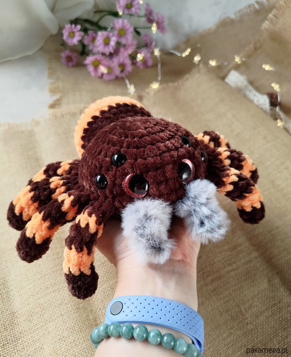 misie i maskotki Duży pajączek, Pająk pluszowy, Przytulanka dla dziecka, Maskotka na prezent 2