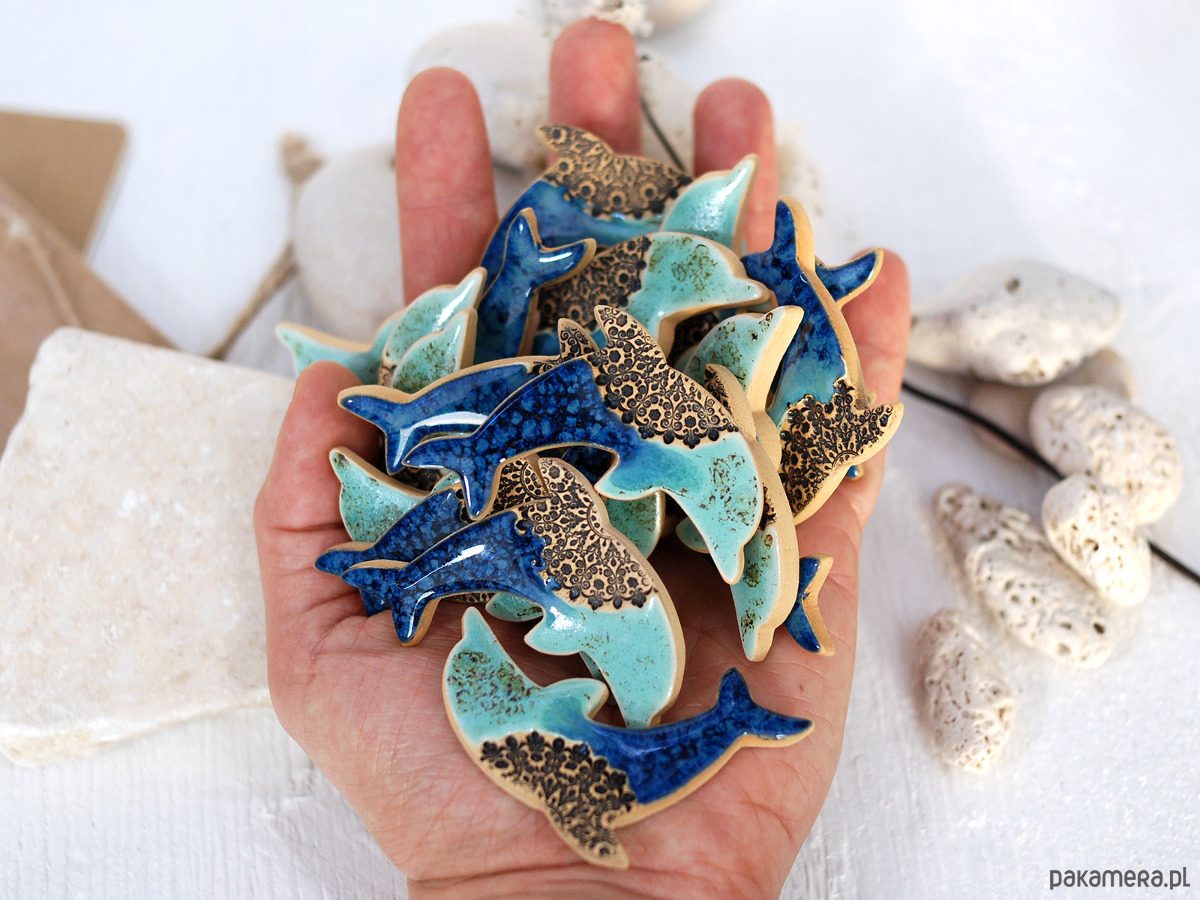 magnesy Ceramiczny delfin -  magnes na lodówkę 3