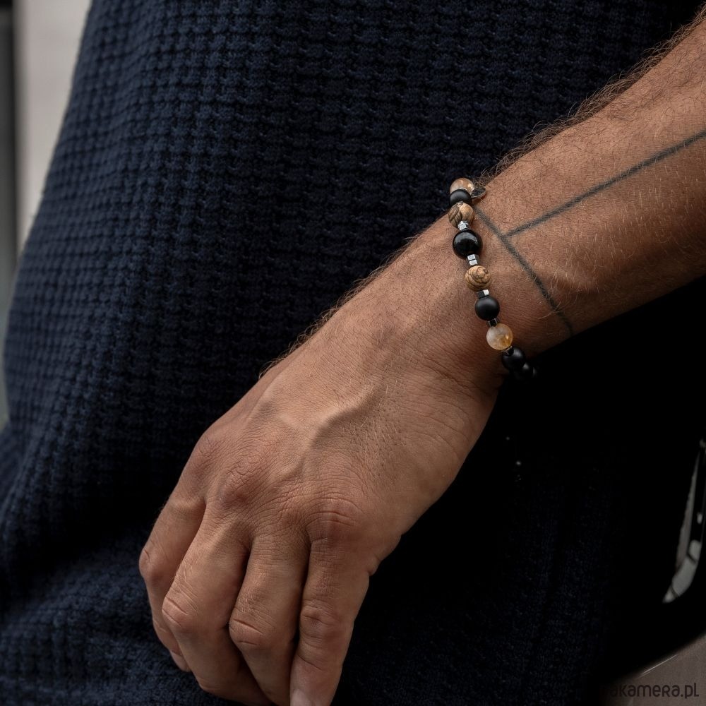 biżuteria męska Męska bransoletka na obfitość na sznurku 1