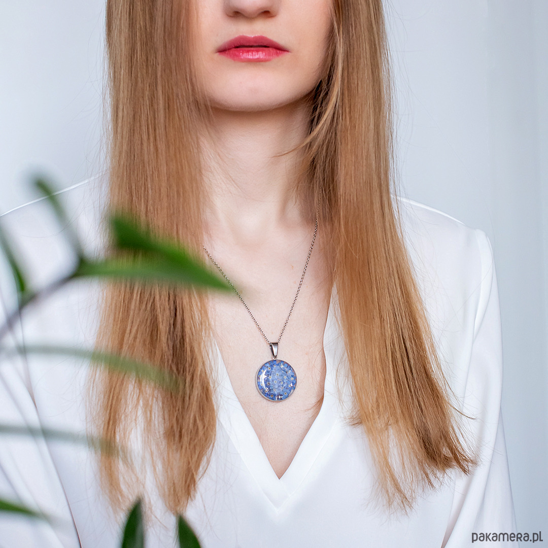 wisiory Wisiorek z niezapominajkami 3