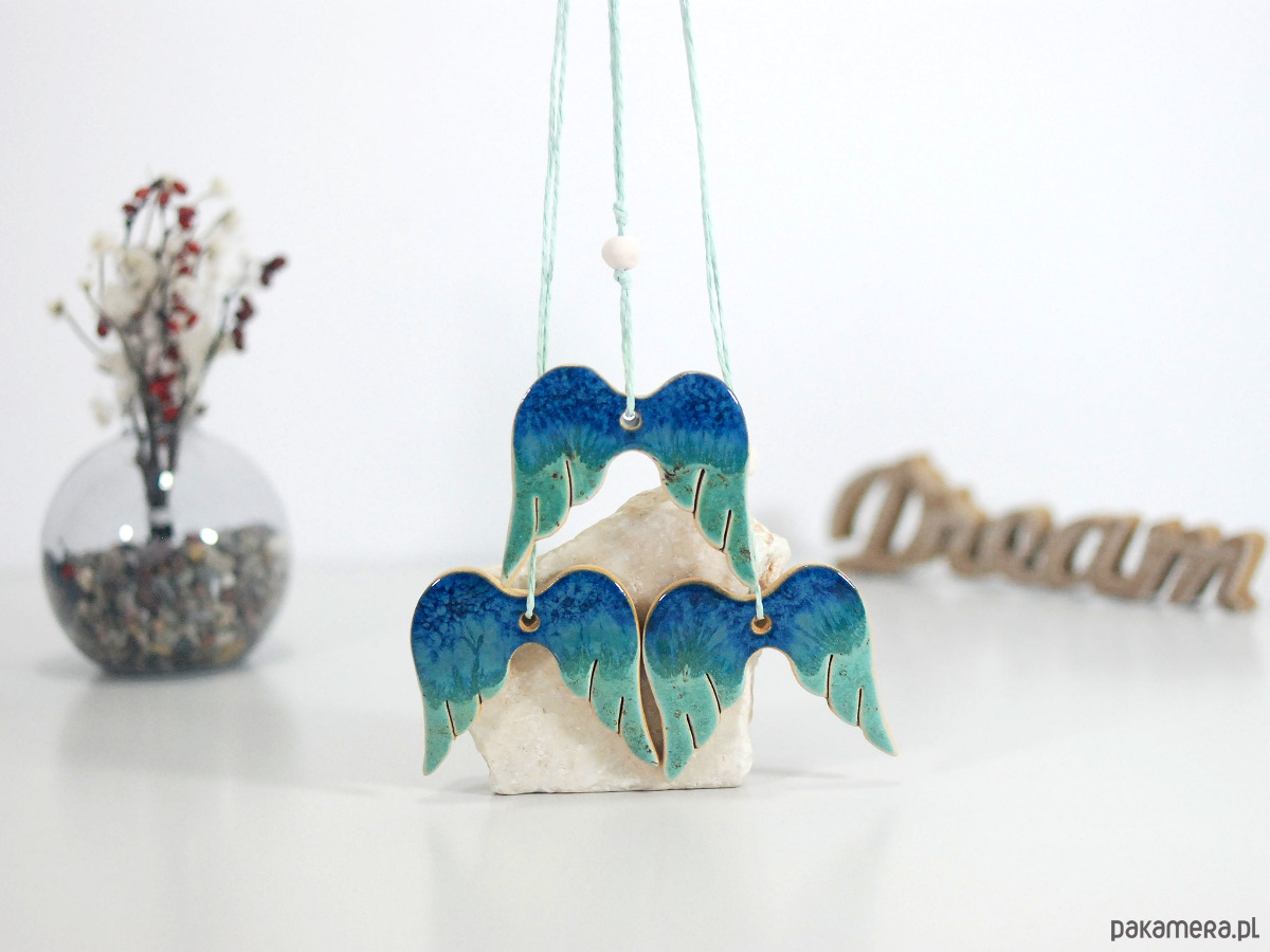 ozdoby choinkowe Skrzydła anioła - ceramiczne ozdoby choinkowe 2